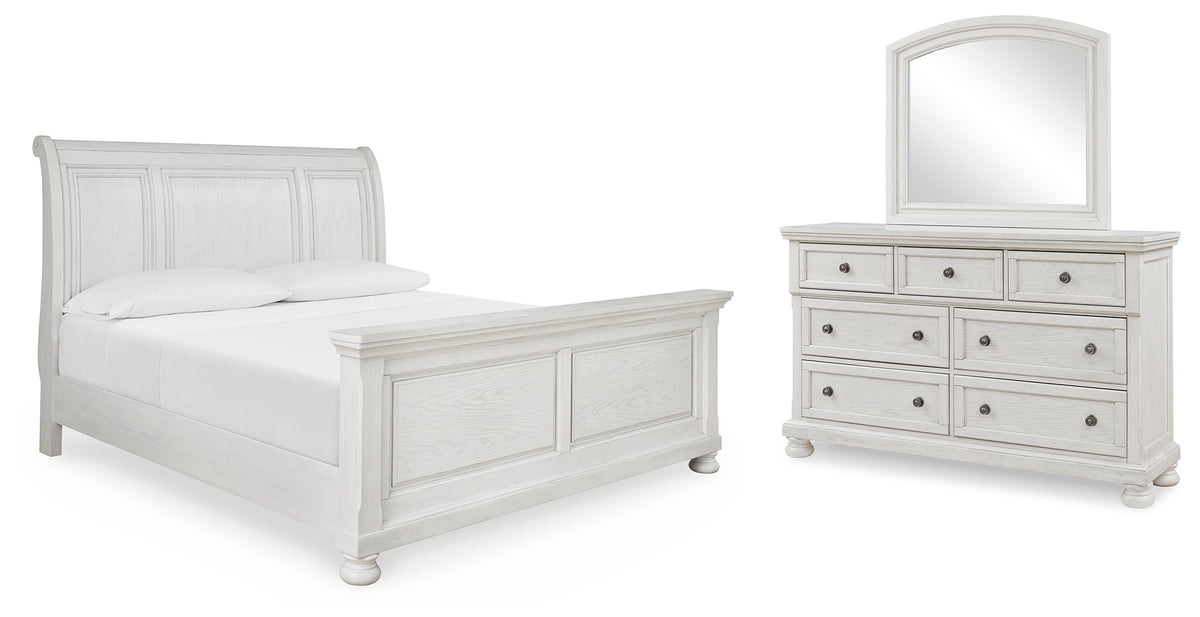 Best Deals Furniture - Ashley Furniture - Robbinsdale King Sleigh Bed, Dresser and Mirror - King Sleigh Bed, Dresser and Mirror - B742B34