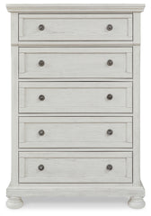 Robbinsdale King Panel Bed, Dresser, Mirror, Chest and 2 Nightstands