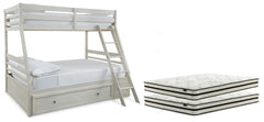 Best Deals Furniture - Ashley Furniture - Robbinsdale Twin over Full with Storage and Mattresses - Twin over Full with Storage and Mattresses / Antique White - B742B39