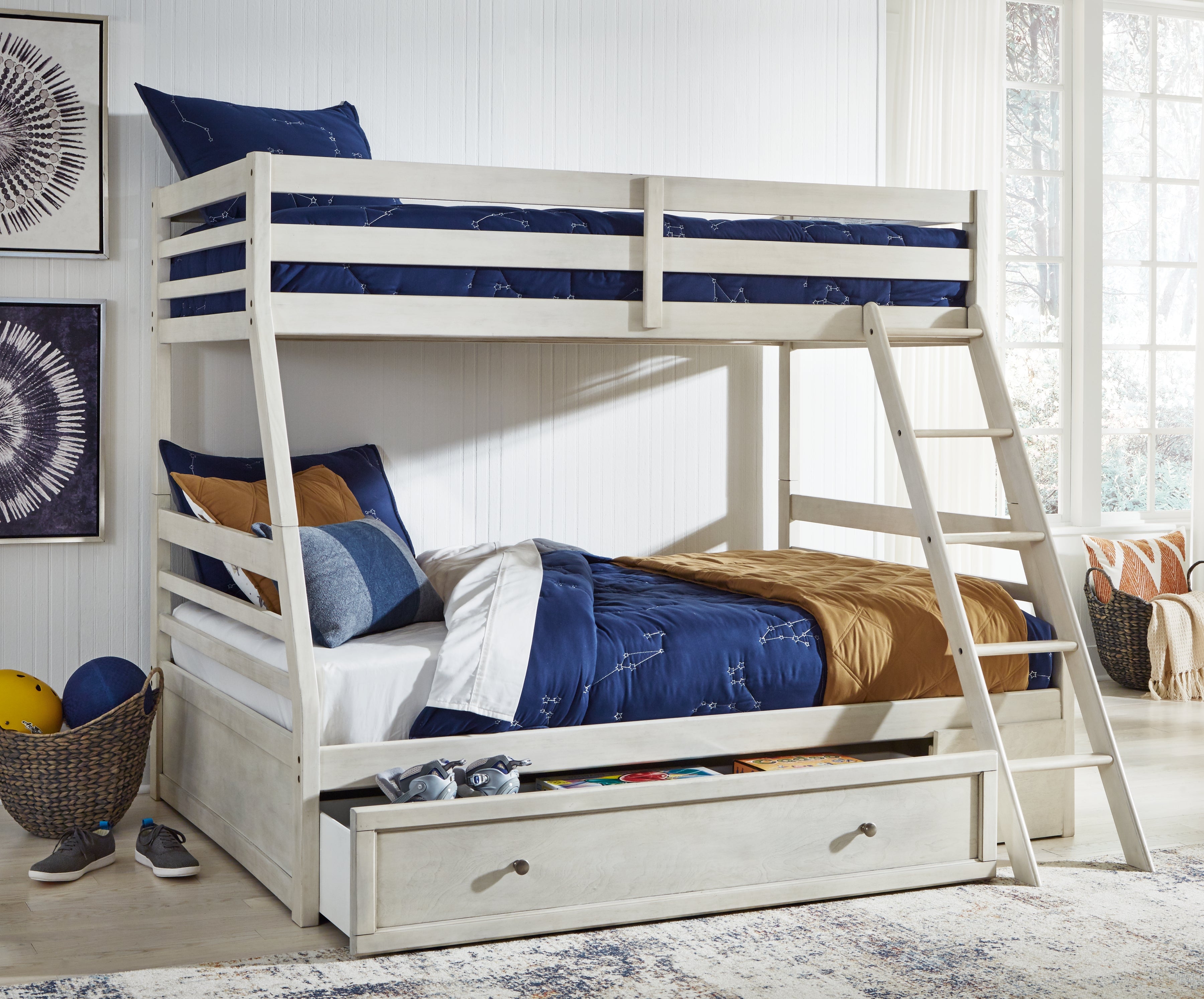 Robbinsdale Twin over Full with Storage and Mattresses