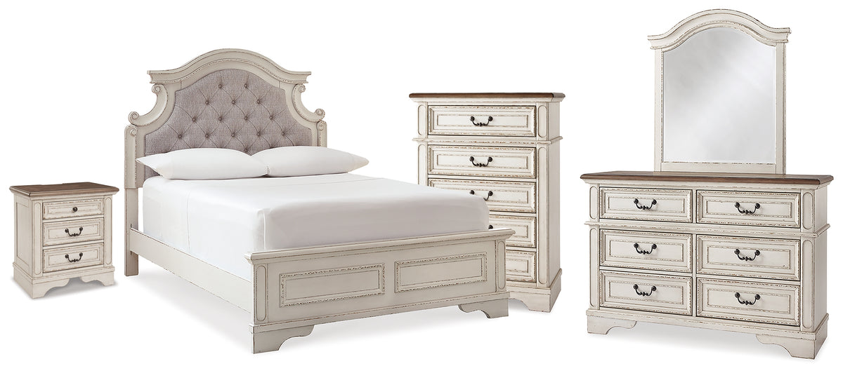 Best Deals Furniture - Ashley Furniture - Realyn Full Panel Bed, Dresser, Mirror, Chest and Nightstand - Full Panel Bed, Dresser, Mirror, Chest and Nightstand - B743B81
