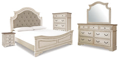 Best Deals Furniture - Ashley Furniture - Realyn King Panel Bed, Dresser, Mirror, Chest and Nightstand - King Panel Bed, Dresser, Mirror, Chest and Nightstand - B743B89