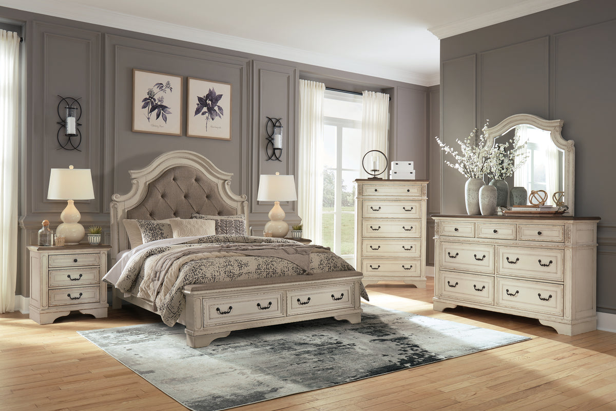 Best Deals Furniture - Ashley Furniture - Realyn Queen Upholstered Storage Bed - Queen Upholstered Storage Bed - B743B18