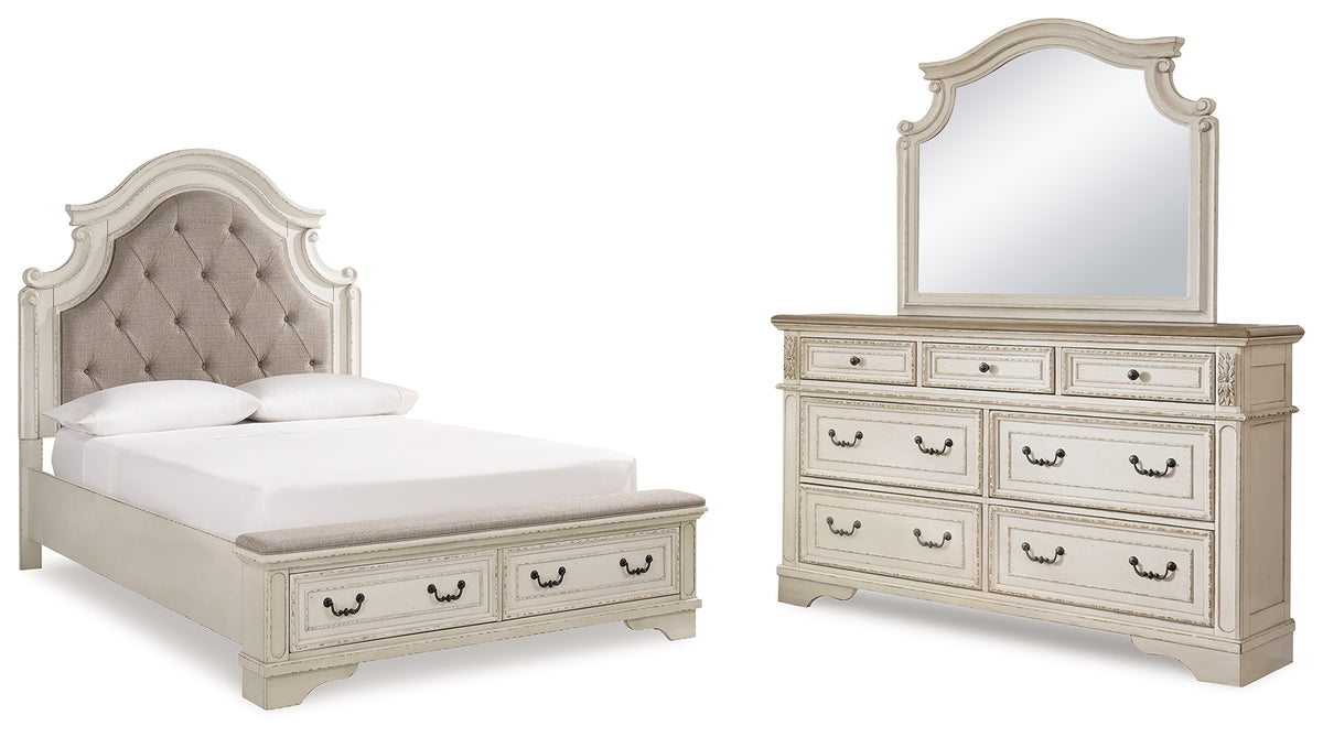 Best Deals Furniture - Ashley Furniture - Realyn Queen Storage Bed, Dresser and Mirror - Queen Storage Bed, Dresser and Mirror - B743B19