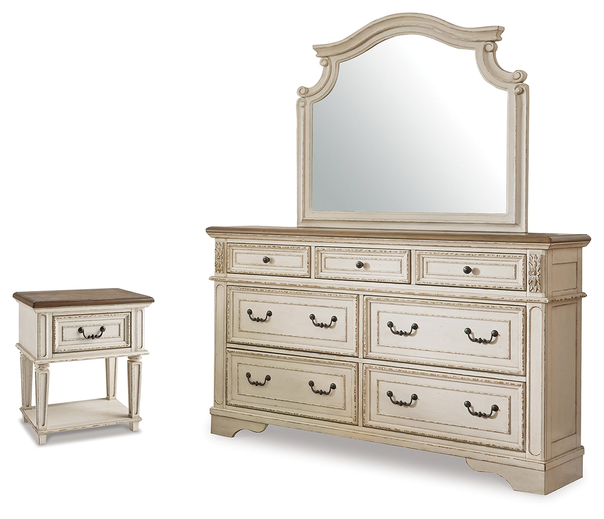 Best Deals Furniture - Ashley Furniture - Realyn Dresser, Mirror and Nightstand - Dresser, Mirror and Nightstand - B743B79