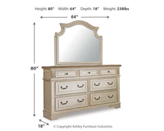 Realyn Twin Day Bed with Storage, Dresser, Mirror and Nightstand