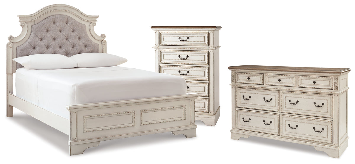 Best Deals Furniture - Ashley Furniture - Realyn Full Panel Bed, Dresser and Chest - Full Panel Bed, Dresser and Chest - B743B88