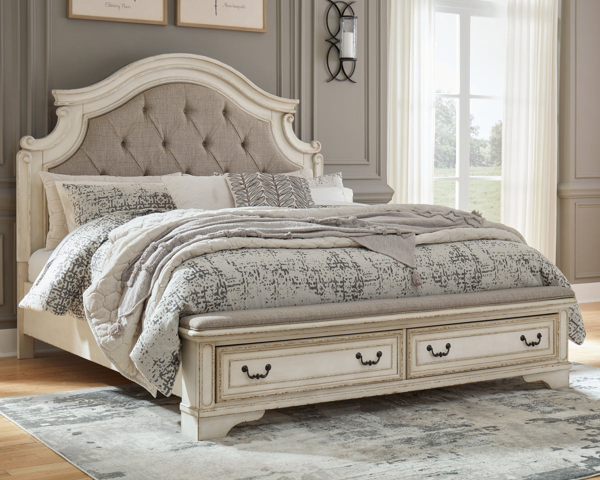 Best Deals Furniture - Ashley Furniture - Realyn King Upholstered Storage Bed - King Upholstered Storage Bed - B743B20
