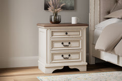 Best Deals Furniture - Ashley Furniture - Realyn Nightstand - Three Drawer Night Stand / Two-tone - B743-93