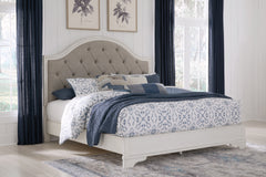 Best Deals Furniture - Ashley Furniture - Blendon King Upholstered Panel Bed - King Upholstered Panel Bed / Rustic Brown - B747B3