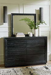 Best Deals Furniture - Ashley Furniture - Londer Dresser and Mirror - Dresser and Mirror / Black - B768B1
