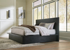 Best Deals Furniture - Ashley Furniture - Londer King Panel Bed - King Panel Bed / Black - B768B4