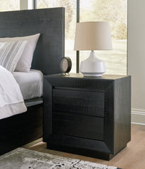 Best Deals Furniture - Ashley Furniture - Londer Nightstand - Two Drawer Night Stand / Black - B768-92