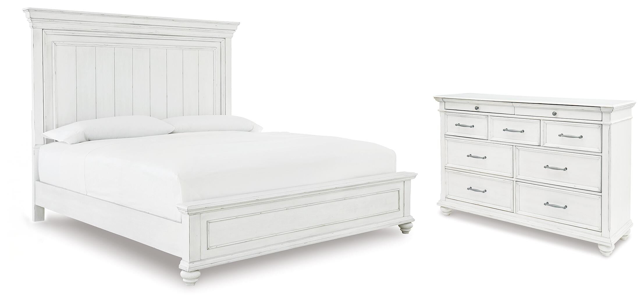 Best Deals Furniture - Ashley Furniture - Kanwyn Queen Panel Bed and Dresser - Queen Panel Bed and Dresser - B777B37