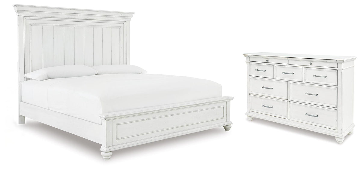 Best Deals Furniture - Ashley Furniture - Kanwyn Queen Panel Bed and Dresser - Queen Panel Bed and Dresser - B777B37
