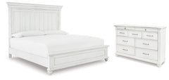 Best Deals Furniture - Ashley Furniture - Kanwyn Queen Panel Bed and Dresser - Queen Panel Bed and Dresser - B777B37