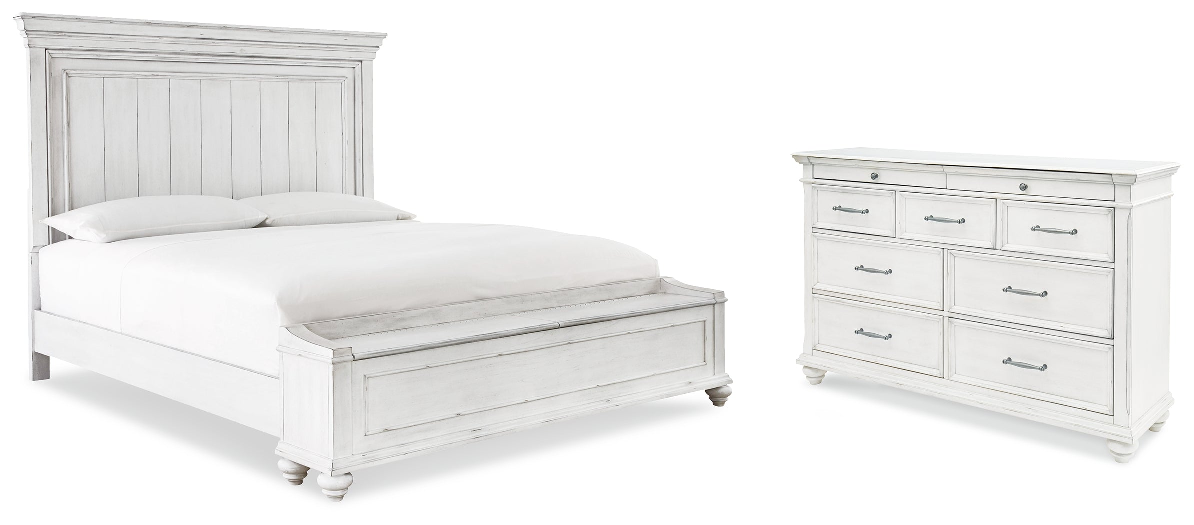 Best Deals Furniture - Ashley Furniture - Kanwyn King Storage Panel Bed and Dresser - King Storage Panel Bed and Dresser - B777B24
