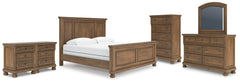 Best Deals Furniture - Ashley Furniture - Feddinger King Panel Bed, Dresser, Mirror, Chest and 2 Nightstands - King Panel Bed, Dresser, Mirror, Chest and 2 Nightstands - PCB779B22