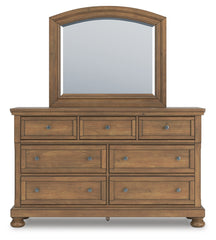 Feddinger Queen Sleigh Storage Bed, Dresser and Mirror