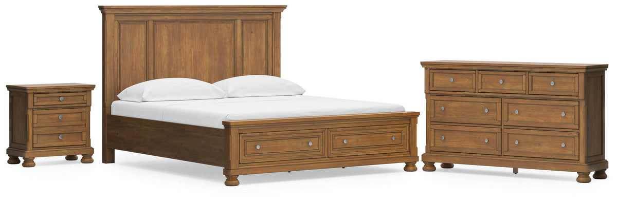 Best Deals Furniture - Ashley Furniture - Feddinger California King Panel Storage Bed, Dresser and Nightstand - California King Panel Storage Bed, Dresser and Nightstand - PCB779B20