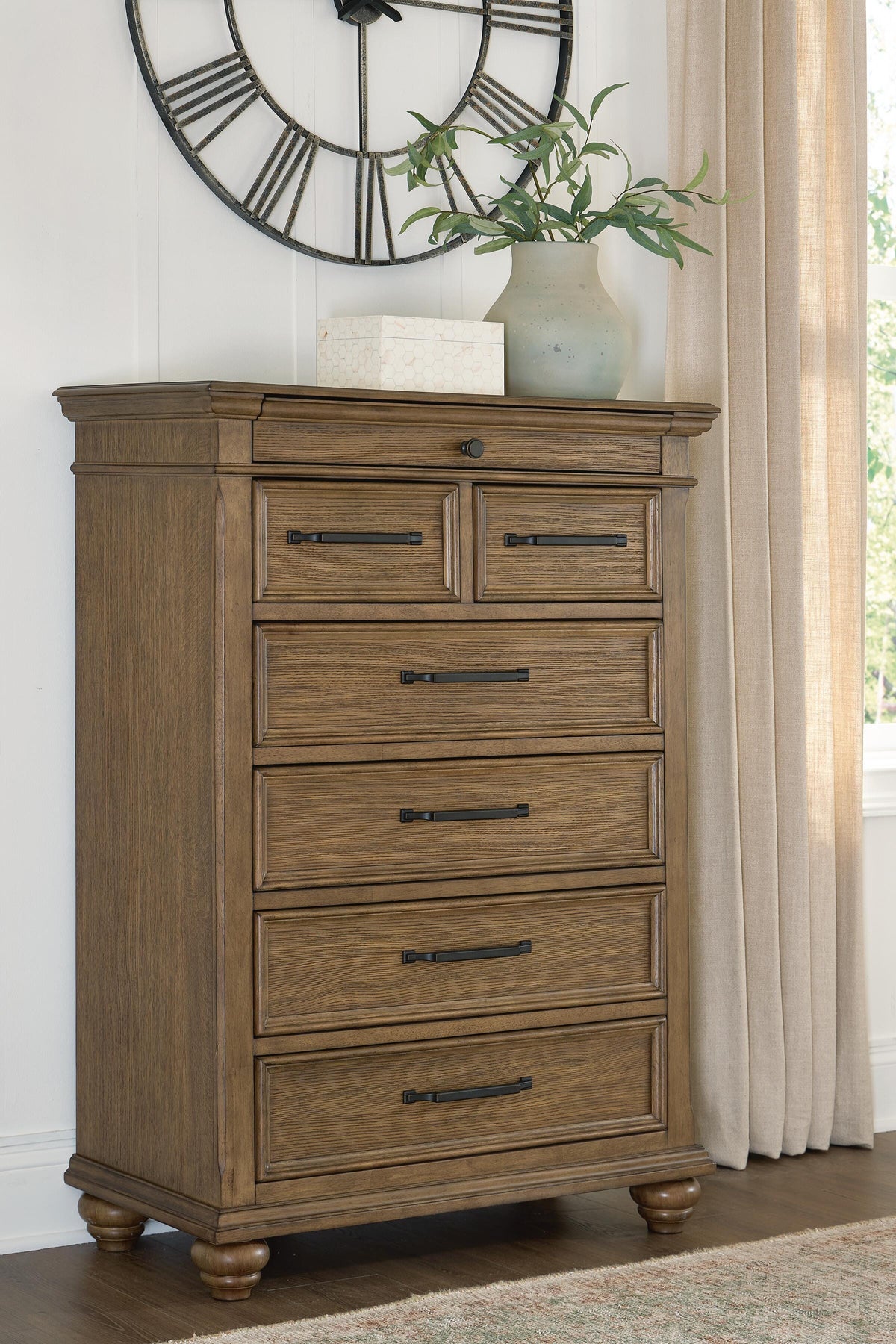 Best Deals Furniture - Ashley Furniture - Karallin Chest of Drawers - Seven Drawer Chest - PCB782-46