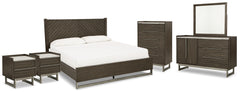 Best Deals Furniture - Ashley Furniture - Arkenton King Panel Bed, Dresser, Mirror, Chest and 2 Nightstands - King Panel Bed, Dresser, Mirror, Chest and 2 Nightstands - B786B10