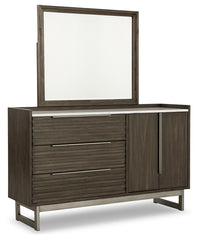 Arkenton King Panel Bed, Dresser and Mirror