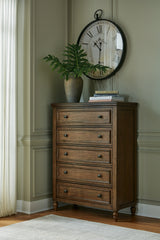Best Deals Furniture - Ashley Furniture - Sturlayne Chest of Drawers - Five Drawer Chest / Brown - B787-46