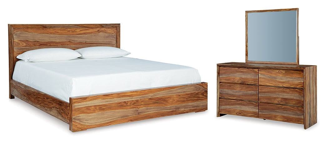 Best Deals Furniture - Ashley Furniture - Dressonni Queen Panel Bed, Dresser and Mirror - Queen Panel Bed, Dresser and Mirror - B790B3