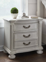 Best Deals Furniture - Ashley Furniture - Montelaine Nightstand - Three Drawer Night Stand / Antique White - B795-93