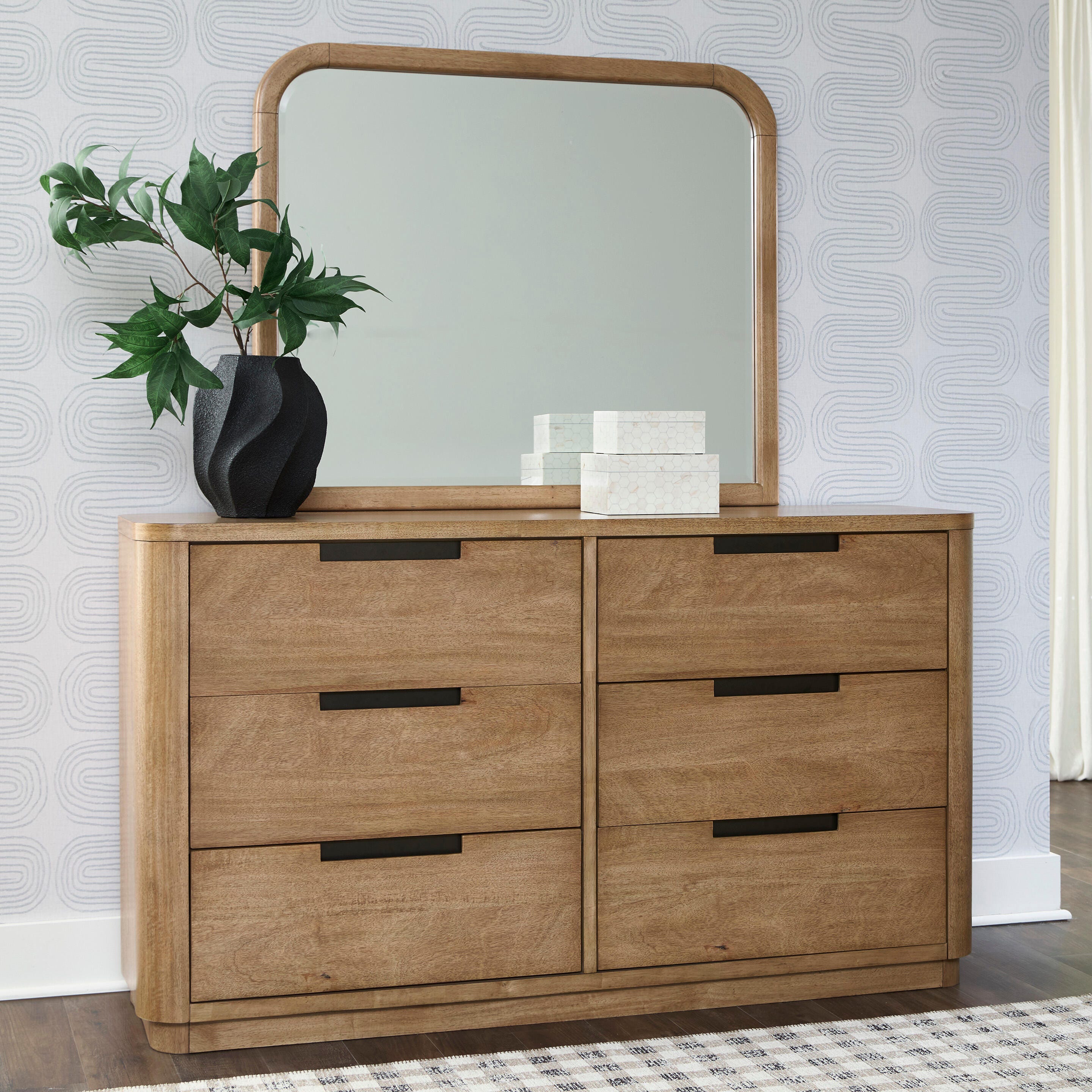 Best Deals Furniture - Ashley Furniture - Pamaria Dresser and Mirror - Dresser and Mirror - PCB802B1