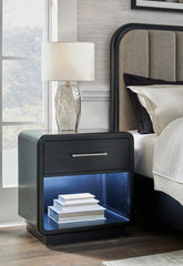 Best Deals Furniture - Ashley Furniture - Rowanbeck Nightstand - One Drawer Night Stand / Black - B821-91