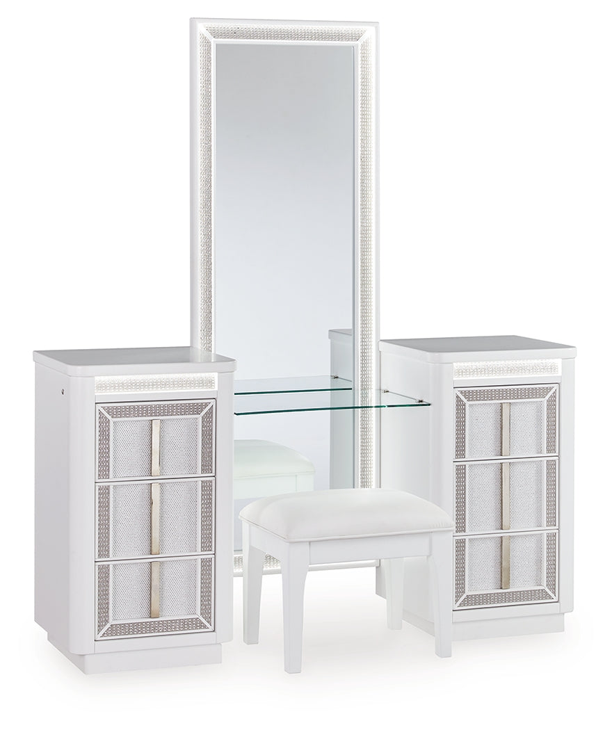 Best Deals Furniture - Ashley Furniture - Chalanna Vanity, Mirror and Stool - Vanity, Mirror and Stool - B822B6