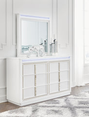 Best Deals Furniture - Ashley Furniture - Chalanna Dresser and Mirror - Dresser and Mirror / White - B822B1