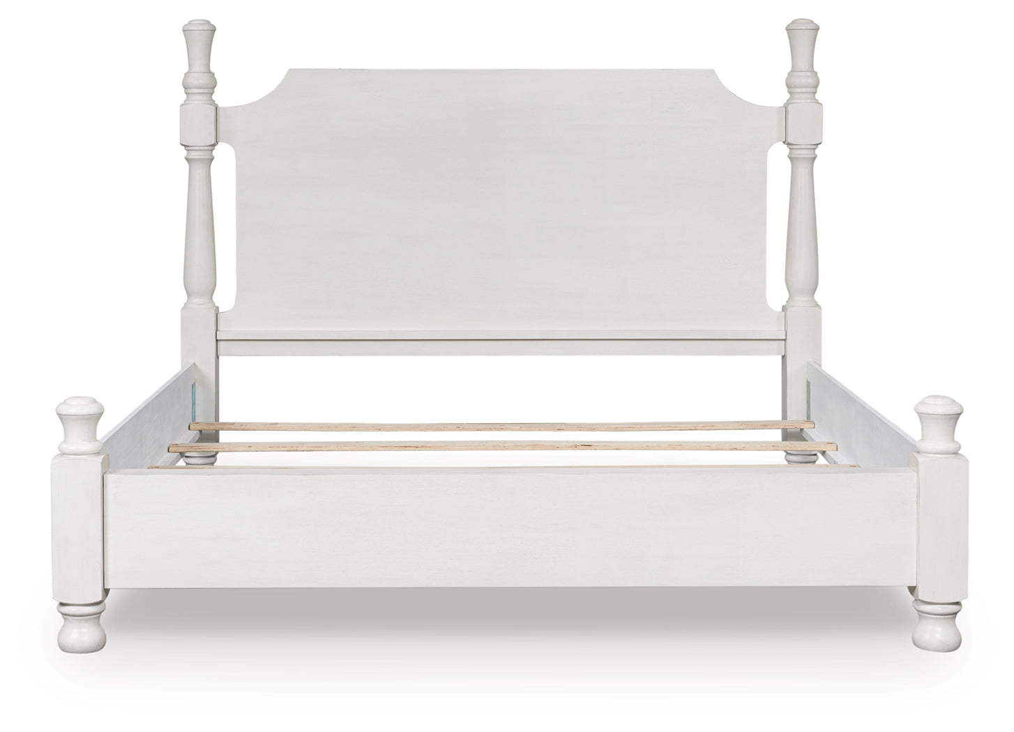 Best Deals Furniture - Ashley Furniture - Rowlenstown California King Poster Bed - California King Poster Bed / Antique White - PCB823B5