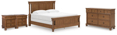 Best Deals Furniture - Ashley Furniture - Rowlenstown King Poster Bed, Dresser and 2 Nightstands - King Poster Bed, Dresser and 2 Nightstands - PCB824B6
