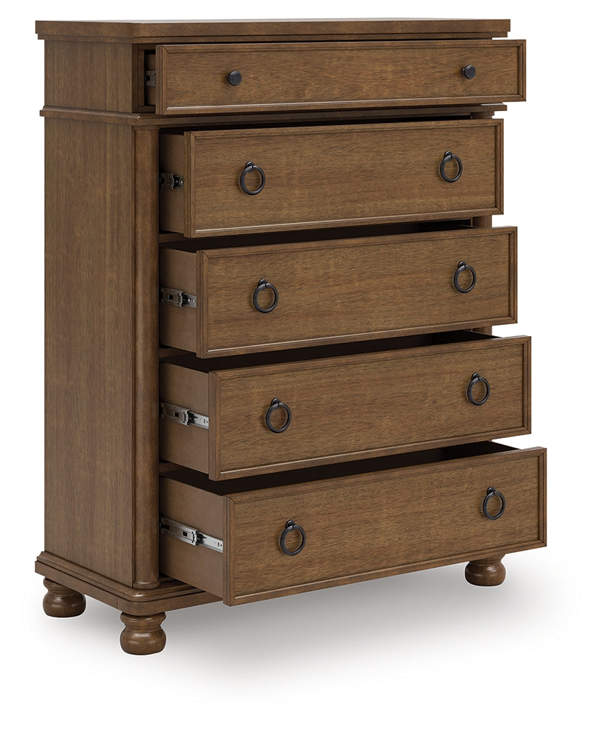 Best Deals Furniture - Ashley Furniture - Rowlenstown Chest of Drawers - Five Drawer Chest - PCB824-46