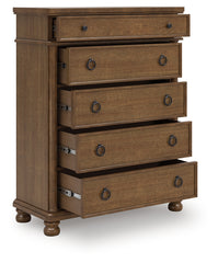 Best Deals Furniture - Ashley Furniture - Rowlenstown Chest of Drawers - Five Drawer Chest - PCB824-46