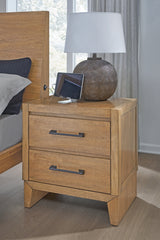Best Deals Furniture - Ashley Furniture - Sherbana Nightstand - Two Drawer Night Stand / Light Brown - B833-92