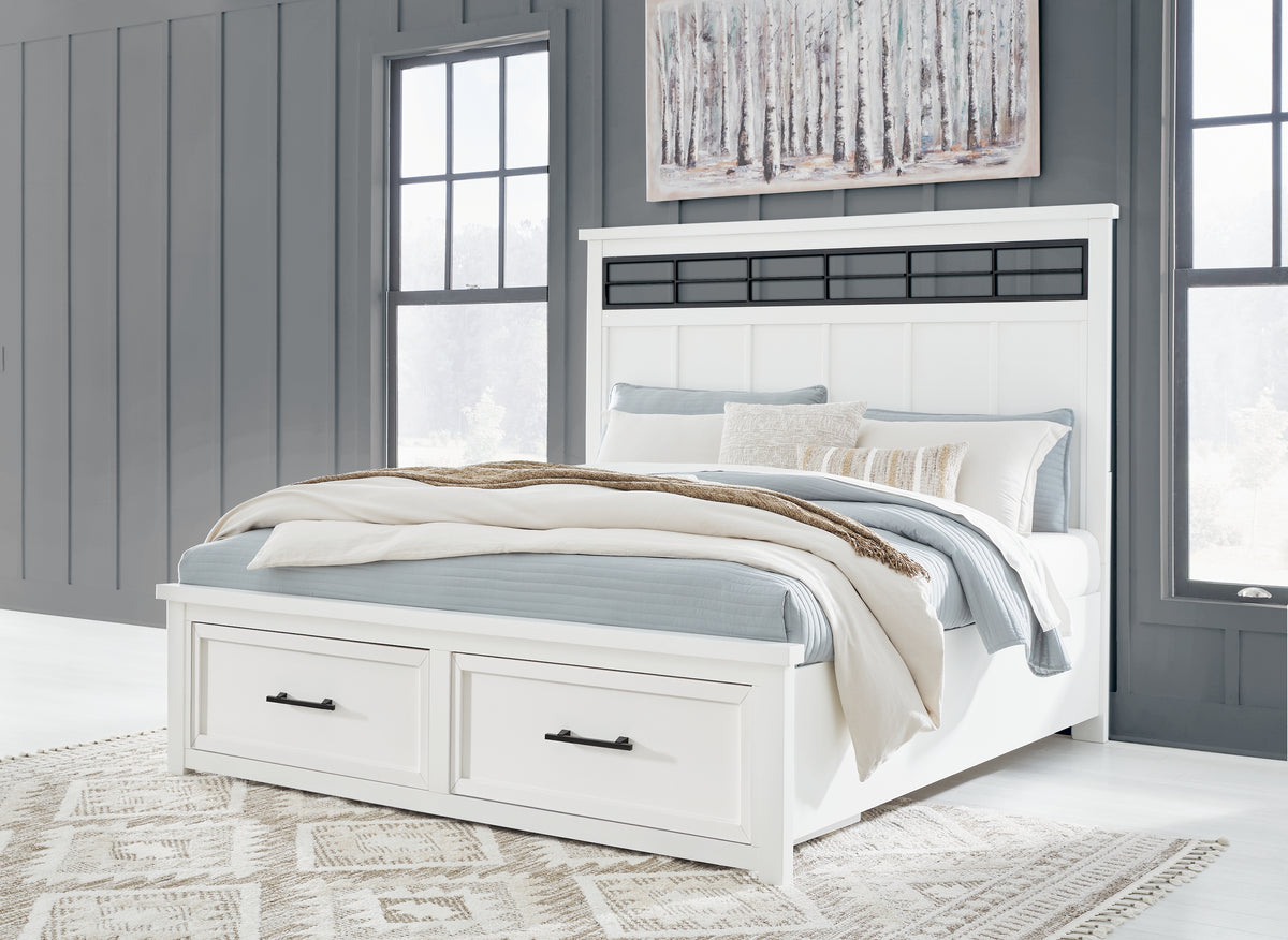 Best Deals Furniture - Ashley Furniture - Ashbryn California King Panel Storage Bed - California King Panel Storage Bed - B844B5
