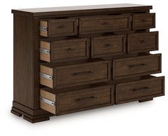 Best Deals Furniture - Ashley Furniture - Taffenbrook Dresser - Dresser / Medium Brown - B849-31