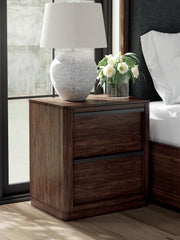 Best Deals Furniture - Ashley Furniture - Dilenno Nightstand - Two Drawer Night Stand / Dark Brown - PCB857-92