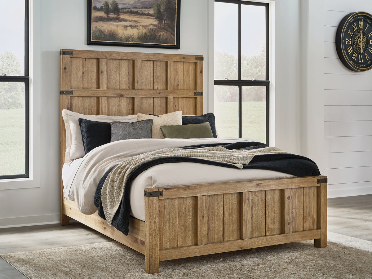 Best Deals Furniture - Ashley Furniture - Ridgester Queen Panel Bed - Queen Panel Bed - B858B2