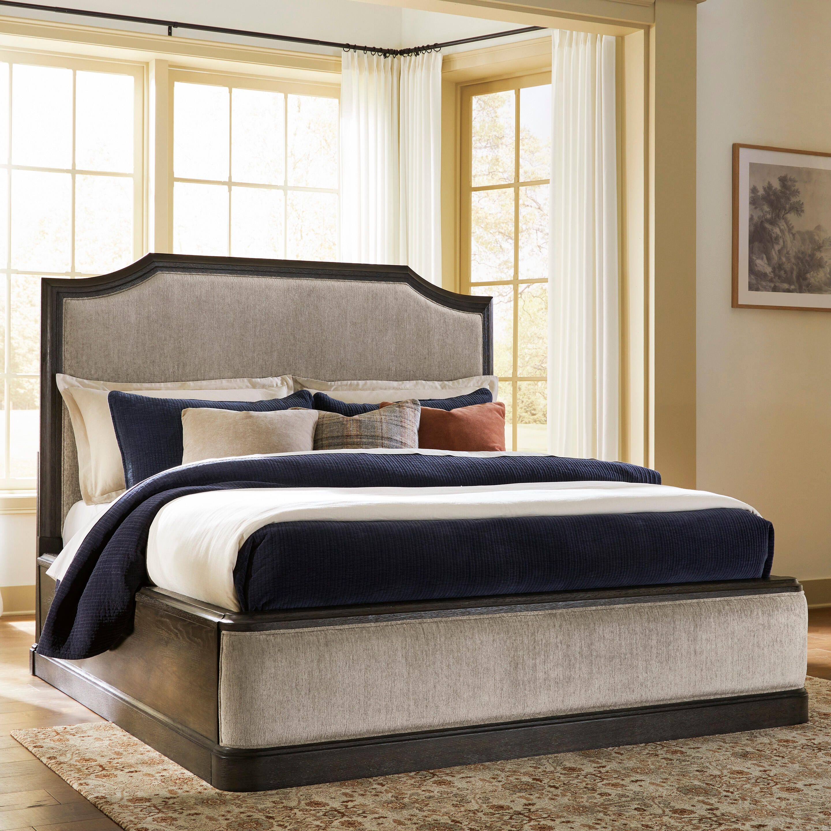 Best Deals Furniture - Ashley Furniture - Wickenger California King Upholstered Panel Bed - California King Upholstered Panel Bed - PCB889B9