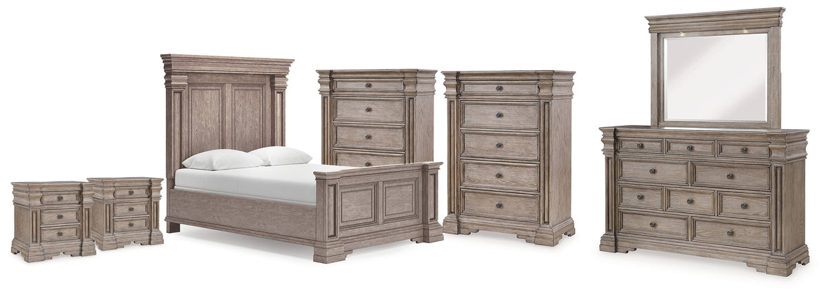Best Deals Furniture - Ashley Furniture - Blairhurst Queen Panel Bed. Dresser, Mirror, 2 Chests and 2 Nightstands - Queen Panel Bed. Dresser, Mirror, 2 Chests and 2 Nightstands - B916B13