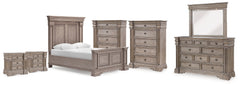 Best Deals Furniture - Ashley Furniture - Blairhurst Queen Panel Bed. Dresser, Mirror, 2 Chests and 2 Nightstands - Queen Panel Bed. Dresser, Mirror, 2 Chests and 2 Nightstands - B916B13