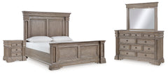 Best Deals Furniture - Ashley Furniture - Blairhurst King Panel Bed, Dresser, Mirror and Nightstand - King Panel Bed, Dresser, Mirror and Nightstand - B916B9