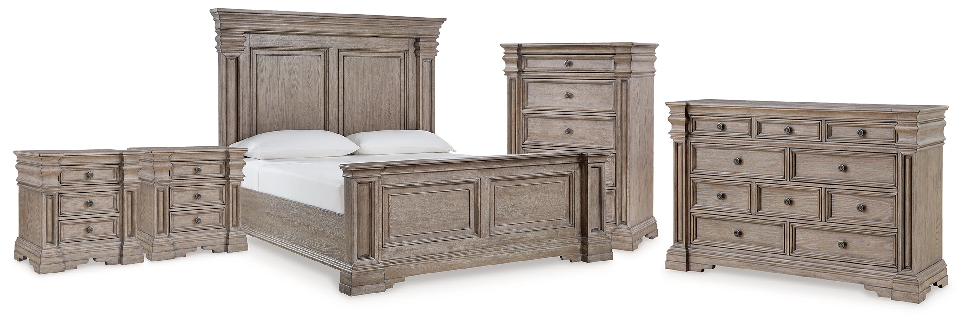 Best Deals Furniture - Ashley Furniture - Blairhurst King Panel Bed, Dresser, Chest and 2  Nightstands - King Panel Bed, Dresser, Chest and 2  Nightstands - B916B11