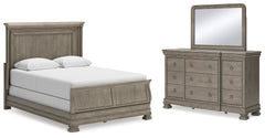 Best Deals Furniture - Ashley Furniture - Lexorne Queen Sleigh Bed, Dresser and Mirror - Queen Sleigh Bed, Dresser and Mirror - B924B3
