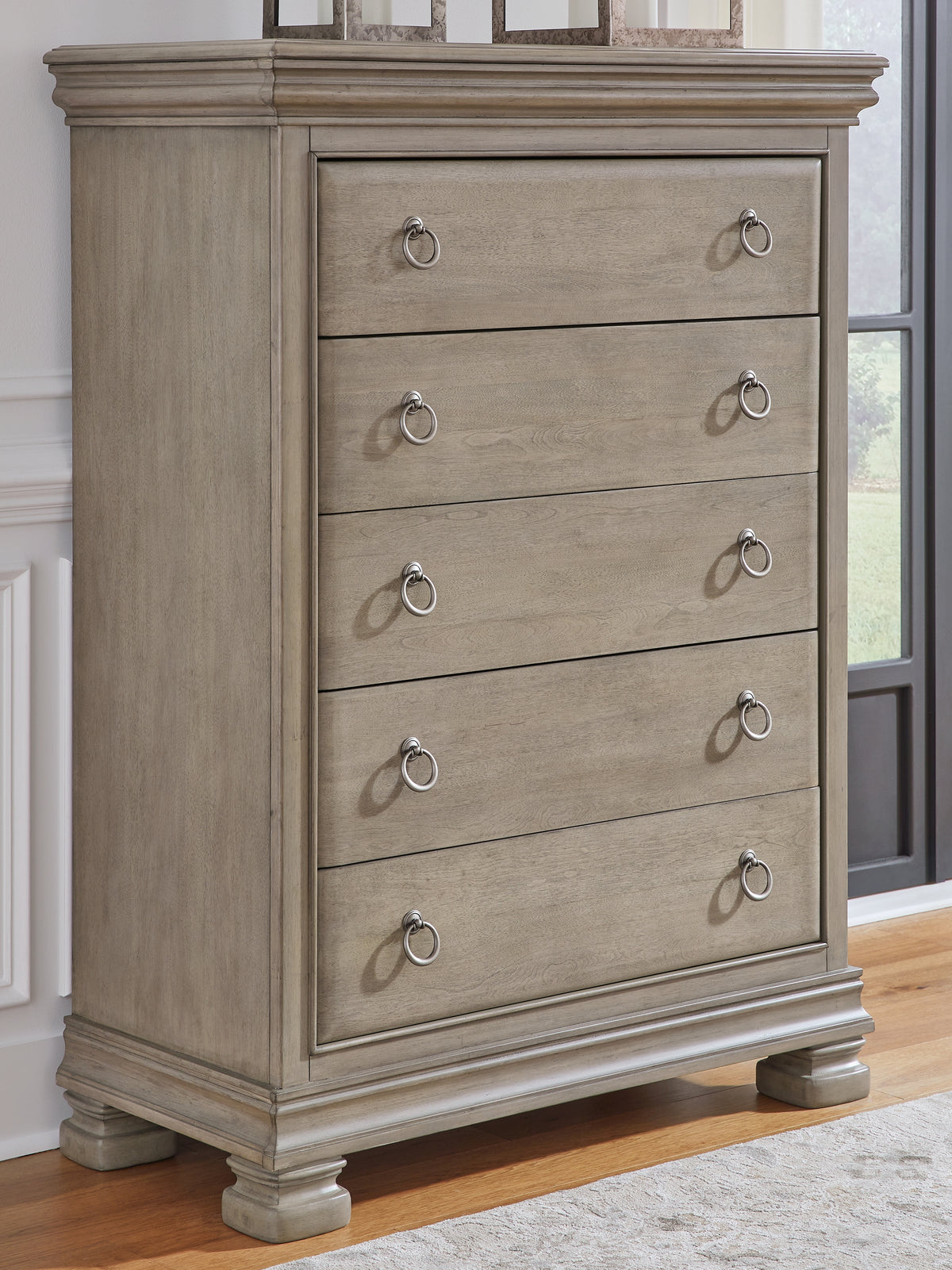 Best Deals Furniture - Ashley Furniture - Lexorne Chest of Drawers - Five Drawer Chest / Gray - B924-46